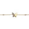 Guili Stunning 14k Gold-Plated Butterfly Bracelet with Cubic Zirconia for Teens and Women - 3 of 3