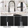 CASAINC 30'' Rectangular Single Bowl Fireclay Farmhouse Apron Kitchen Sink with Pulldown Faucet, Matte Black - 3 of 4