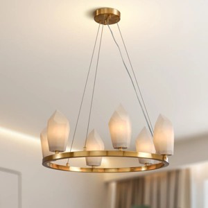 21.6-31.5“ Modern Alabaster Chandelier - 1 of 4