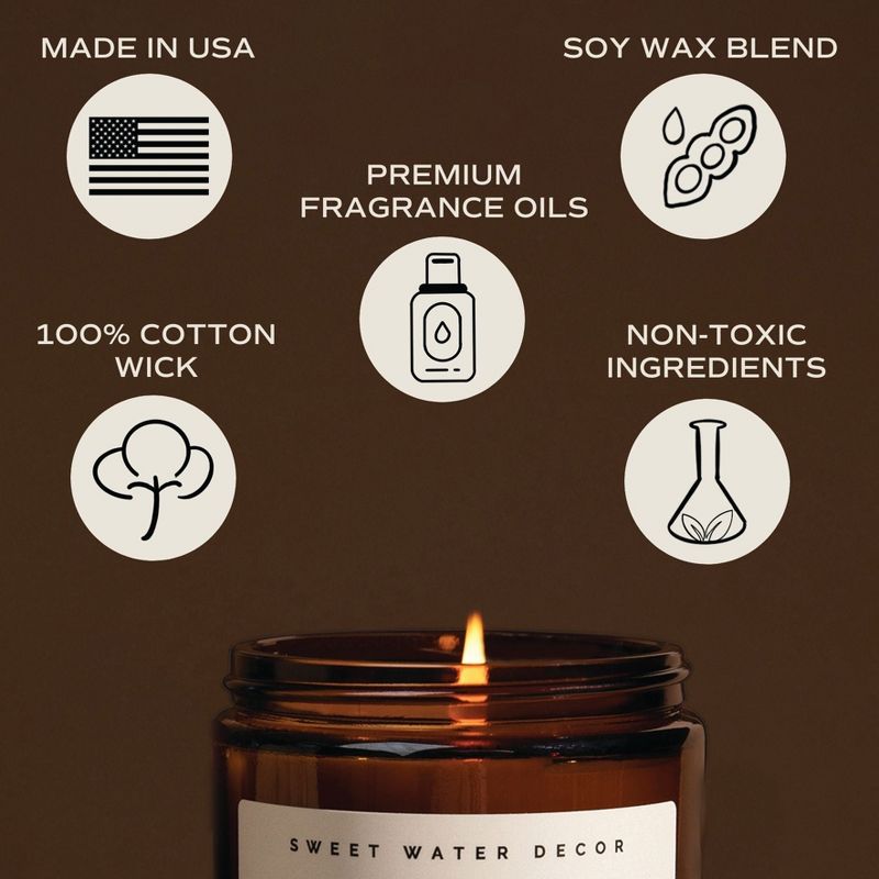 Sweet Water Decor Spa Day 9oz Amber Jar Soy Candle, 2 of 4