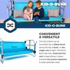 Disc-O-Bed Youth Kid-O-Bunk 62 by 28 Inch Portable Folding Bunked Double Camping Cot Bed with 2 Organizers and 2 Carry Bags, Teal Blue - 3 of 4