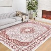 Vintage Boho Printed Area Rugs for Living Room,Stain Resistant Washable Rug,Large Soft Low Pile Carpet for Bedroom/Dining Room - 2 of 4