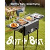 VEVOR Outdoor Propane Deep Fryer, Dual-Tank 8QTx2 Commercial Fryer, Stainless Steel Cooker with Foldable Platform, Dual Basket, Black - 3 of 4
