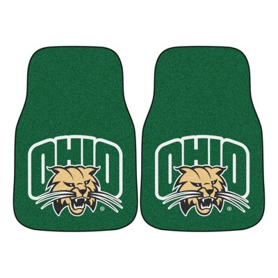 NCAA Ohio Bobcats Carpet Car Mat Set - 2pc