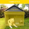 44.6" Large Wooden Outdoor Dog House with Lockable Door & Terrace, Weatherproof Solid Wood Cabin with Asphalt Roof - Nertpow - 2 of 4