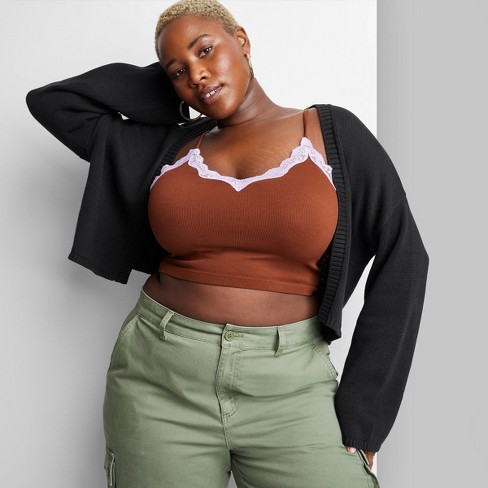 Cropped cardigan shop plus size