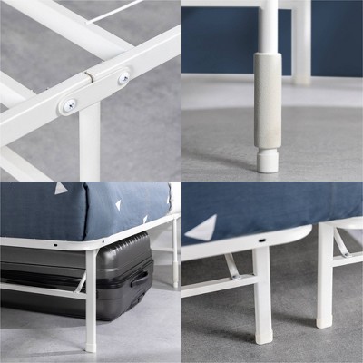 King Smartbase Platform Bed Frame White - Zinus : Target