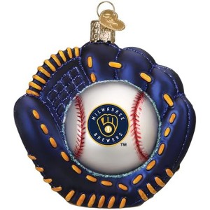 Old World Christmas Blown Glass Ornament for Christmas Tree, Milwaukee Brewers Mitt - 1 of 3