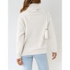 Womens Pullover Turtleneck Sweater Ribbed Knit Sweater Long Sleeve Chunky Sweater Loose Fit Knitwear Pullover Jumper Tops - 2 of 4