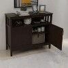 LunaLulinlk Kitchen storage sideboard and buffet server cabinet-Brown - 2 of 4