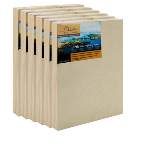 Da Vinci Pro Medium Textured Gesso Panel -18x18" - 4 Pack - 7/8" Depth