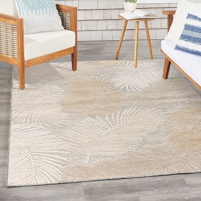 Nourison Suncoast Tropical Leaf Indoor/Outdoor Flatweave Rug