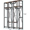 Tribesigns Freestanding Closet Organizer, Industrial 3 Rod Garment Rack with 4-tier Storage Shelf for Hanging Clothes and Storage - 3 of 4
