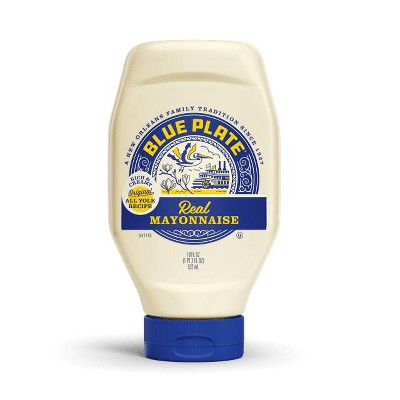 Blue Plate Real Mayonnaise,18 fl oz Squeeze Bottle, Pack of 4