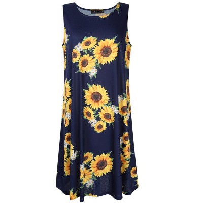 woman sleeveless knee length dress tie dye