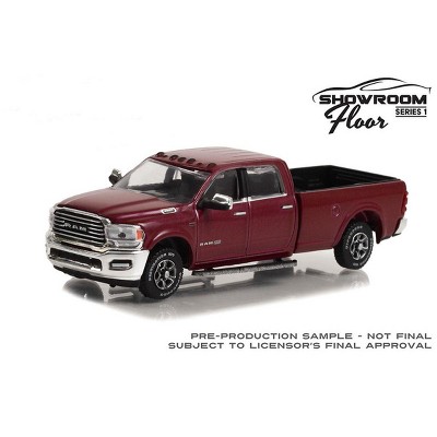 Greenlight Collectibles 1/64 2022 Ram 3500 Limited Longhorn Pickup Truck Delmonico Red Showroom Floor Series 1 68010-F