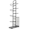 Gymax 7-Tier Ball Organizer Rack Featuring 7 Detachable Hanging Rods Side Basket & Adjustable Feet for Garage Gym Home - 2 of 4