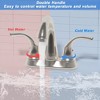 LOVMOR 2-Handle Bathroom Sink Faucet 3 Hole, Chrome - 4 of 4