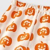 Baby 2pc Halloween Pumpkin French Terry Sweatshirt & Jogger Pants Set - Cat & Jack™ Cream - 4 of 4