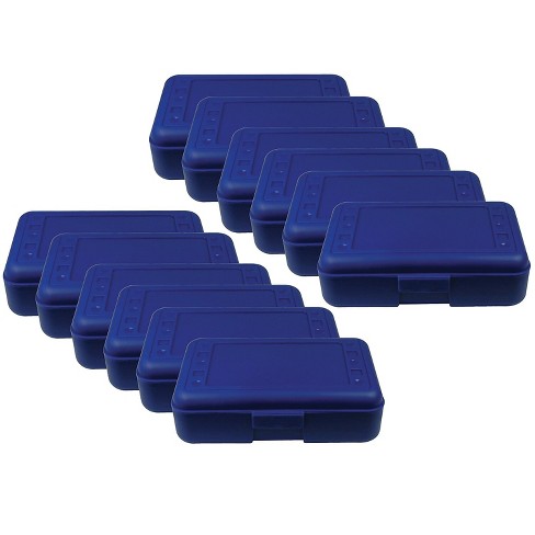 Romanoff Products Romanoff Plastic Latch Pencil Case Blue Pack Of 12  (rom60204-12) : Target