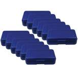 Romanoff Products Romanoff Plastic Latch Pencil Case Blue Pack of 12 (ROM60204-12)
