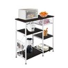 Chery Life 35.5" Kitchen Baker's Rack, 3-Tier Utility Storage Shelf, Black & White - 4 of 4