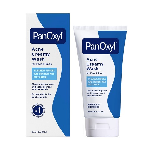 Кремовое средство от акне PanOxyl с 4% бензоилпероксида для лица и тела, 6 oz