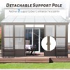 DOMETOUR 10x12FT All Season Sunroom, Outdoor Wall Mounted Solarium with Detachable Polycarbonate Windows, Aluminum Gazebo with Sliding Doors - 3 of 4