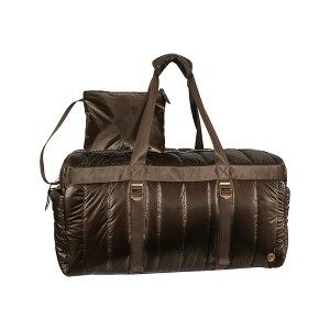 Joan & David 22in Metallic Puffer Tubular Quilted Nylon Travel Weekender Duffel - 1 of 4