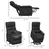 Power Lift Chair for Seniors, Electric Lift Recliner Chair with Remote Control, Side Pockets for Living Room - 3 of 4