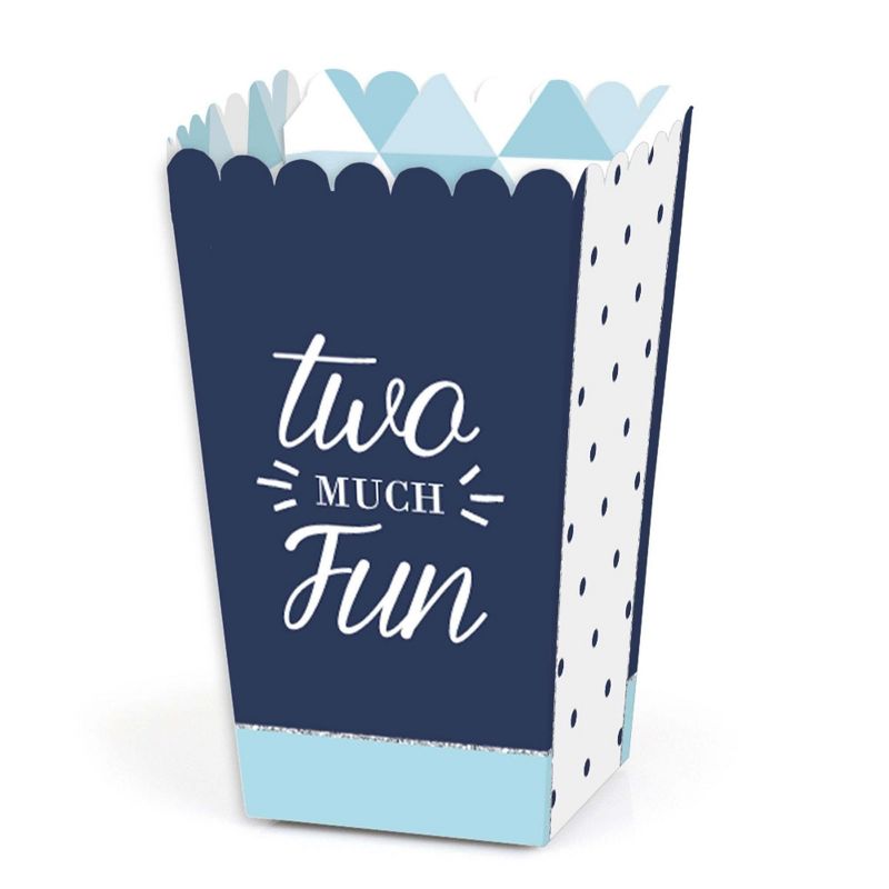 Big Dot of Happiness Two Much Fun - Boy - 2nd Birthday Party Favor Popcorn Treat Boxes - Set of 12, 1 of 5
