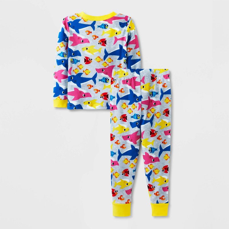 Toddler Boys&#39; 4pc Baby Shark Snug Fit Pajama Set - Blue 2T, 2 of 4