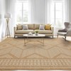 Machine Washable Geometric Area Rug 9x12 Large Modern Tribal Rug Non Slip Floor Carpet Low Pile Non Shedding Rug, Low Pile Thin Rug, Soft Printed Rug - 4 of 4