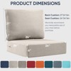 Gymojoy Outdoor Deep Seat Cushion Set 24 x 24 x 6 Inch - 4 Pair - 2 of 4