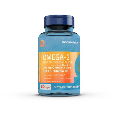 Oceanblue Omega 3 Plus Vitamin D Minicap Softgels 60ct