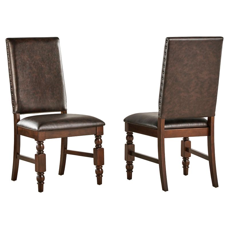 Set of 2 Fitzgerald Nailhead Accent Side Dining Chair - Inspire Q, 1 of 5