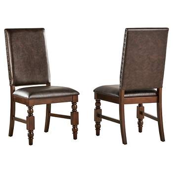 Set of 2 Fitzgerald Nailhead Accent Side Dining Chair - Inspire Q