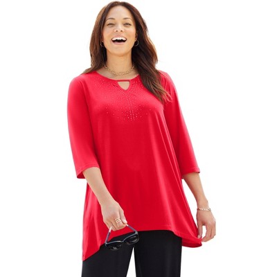 Catherines Women's Plus Size Anywear Keyhole Tunic