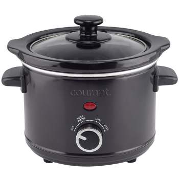 Courant 2.5 Qt Each Pot (total Of 5 Qt) Double Slow Cooker - Stainless  Steel : Target