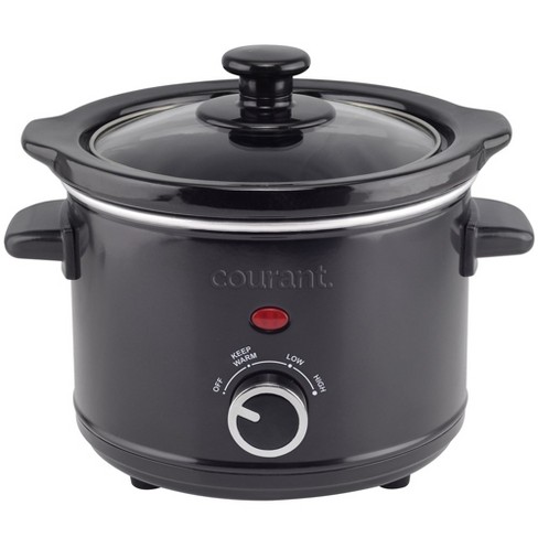 Courant 1.6 Quart Mini Slow Cooker With Warm Mode, Stainless Steel (black  Matte) : Target