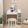 Girls Vanity Set with Chair and Lighted Mirror - Kids Makeup Vanity for Ages 3-9, Sturdy Engineered Wood Vanity Table with Storage, 3 Lighting Modes - 3 of 4