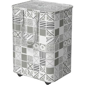 Generic Houseware Large 82L Laundry Basket with Wheels, Collapsible Wat - 1 of 4