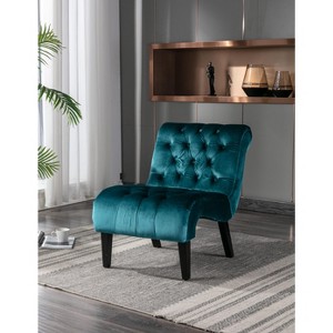 NicBex Modern Accent Chair, Button Tufted Living Room Chairs with Wooden Legs, Lounge Chair Single Sofa Chair Reading Chair for Living Room, Office - 1 of 4