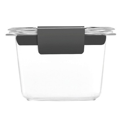 Rubbermaid Brilliance BPA Free Food Storage Containers with Lids, Airtight, for Lunch, Meal Prep, and Leftovers, 2 Compartments, Set of 5 (2.85 Cup)