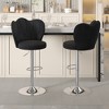 VECELO Velvet Bar Stools Set of 2/4, Adjustable Barstools with Back, Armless Counter Height Stools, Swivel Bar Chairs for Pub or Kitchen Island - 4 of 4