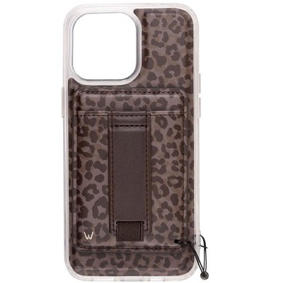 Walli Cases Shadow Leopard Magnetic Phone Case with Wallet and Finger Strap