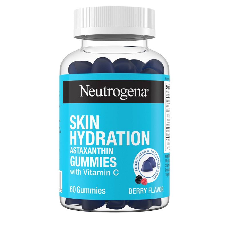 Neutrogena Skin Hydration Astaxanthin Gummies with Vitamin C - Berry Flavor - 60 ct, 1 of 12