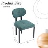 PexFix Modern Dining Room Chairs Set of 2 Mid-Century Upholstered Boucle Kitchen Dining Chairs Accent Side Chairs with Black Metal Legs Antique Green - 2 of 4