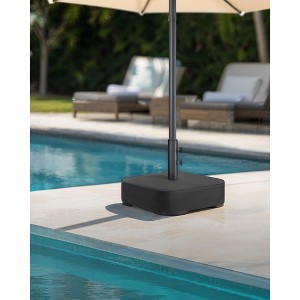 Umbrella Base, Round/Square Patio Umbrella Stand, Sand Fillable Bag 66/88 lb, for 5-10 ft Umbrellas, Heavy-Duty, Black - 1 of 4