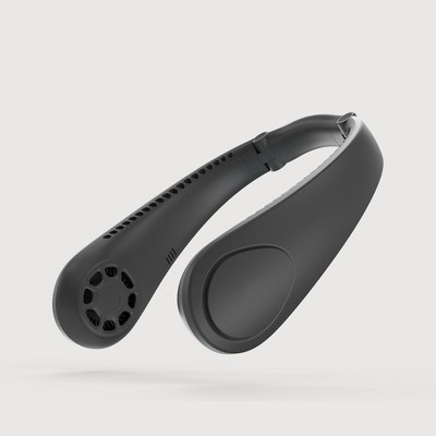 Link 2 in 1 Portable and Light Personal Neck Fan With Bluetooth Speaker 360° Cooling Bladeless Design Perfect For Indoor & Outdoor Use